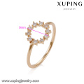 14855 Fashionable girl's jewelry China factory director Korean style circle shape gemstone gold ring